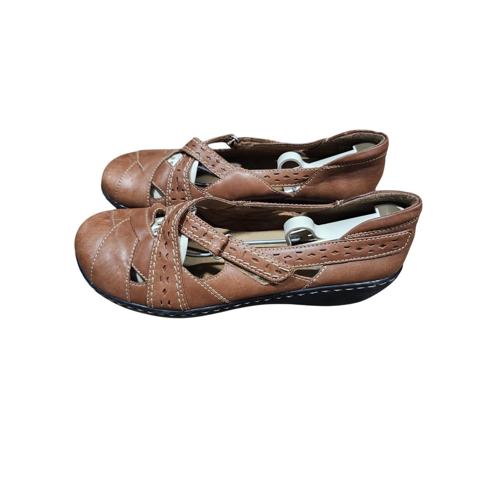 Clarks Bendables Ashland Spin Q Slip On Loafer Tan Womens 9 Mary Jane Flats